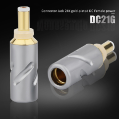 24K gold plated DC21/25DC5.5*2.1mm*2.5 DC DIY 24K Gold Plated DC Audio Power Plug Connector For DC Cable AC DC Adapter