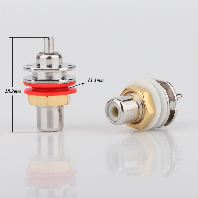 CARDAS Rhodium-plated RCA Female Jack Terminal Plug Socket for HIFI Audio Video Connector DIY