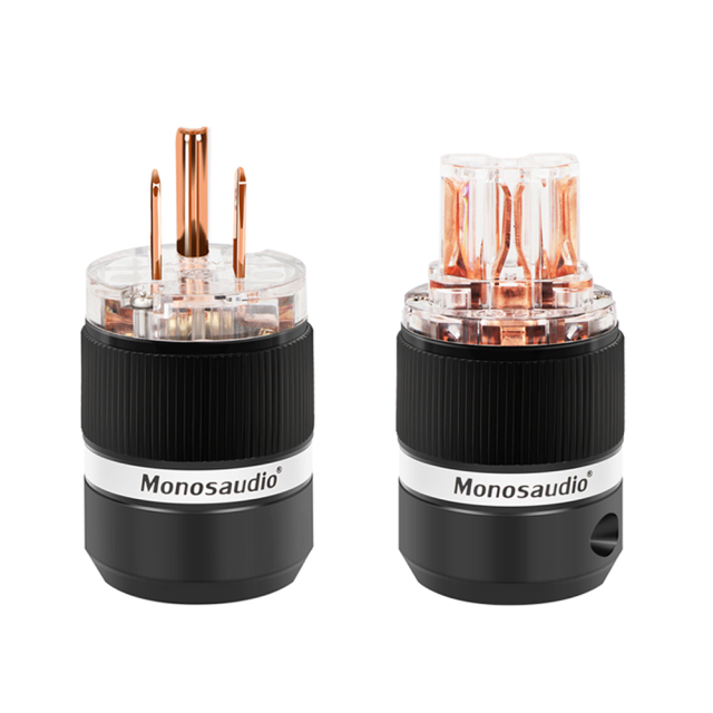 Monosaudio pure copper US standard HiFi audio power amplifier audio power cord plug tail male female head