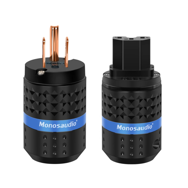 Monosaudio pure copper US standard HiFi audio power amplifier audio power cord plug tail male female head