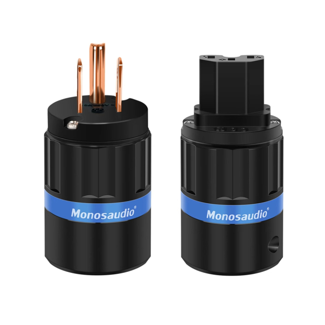 Monosaudio pure copper US standard HiFi audio power amplifier audio power cord plug tail male female head