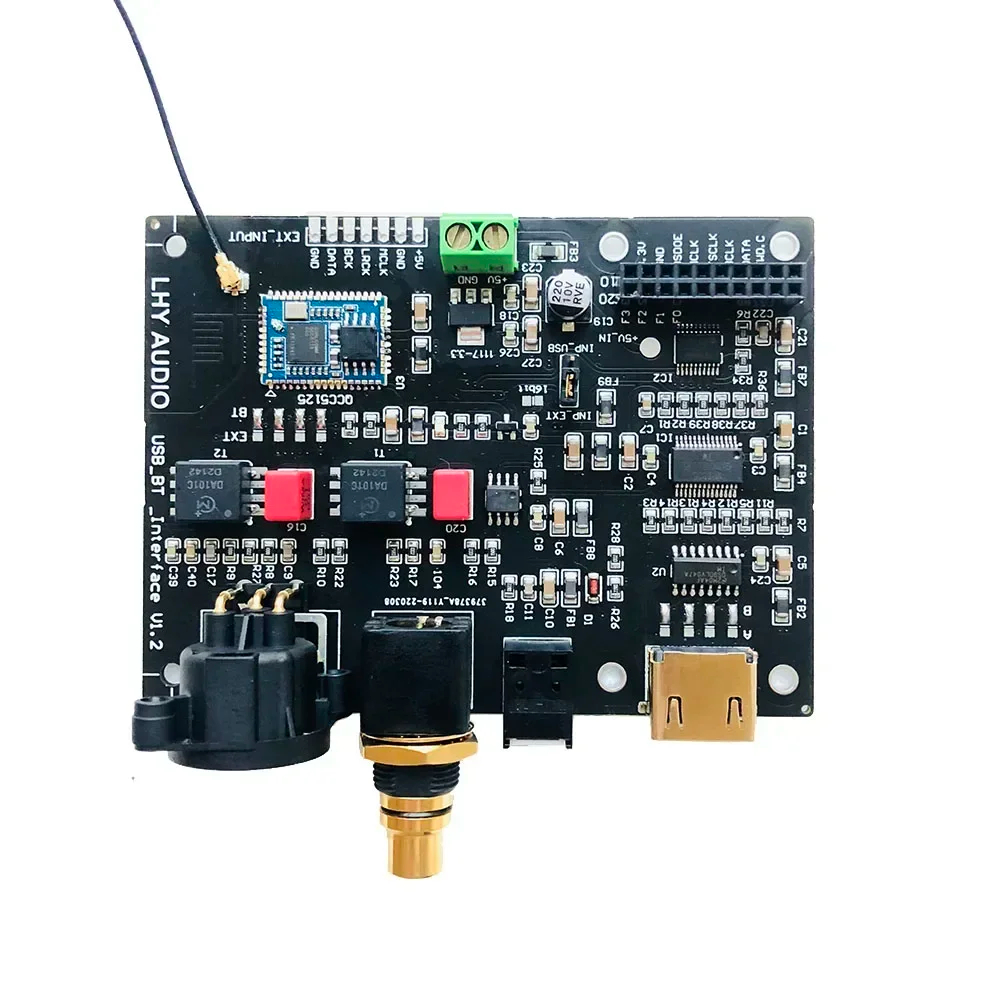 QCC5125 Bluetooth 5.1 Digital Audio Output Board I2S To Coaxial Optical SPDIF AES HDMI USB Interface