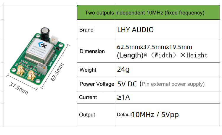 Upgrade Squarewave 10MHz 25MHz Two-channel Output OCXO Oven Controlled Crystal Oscillator Clock Board