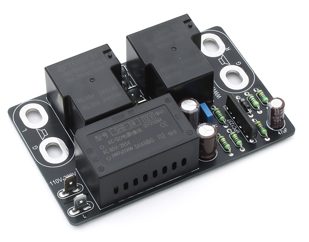 Assembeld Stereo amplifier speaker protection board (110V-240V)