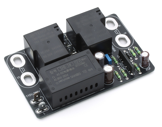 Assembeld Stereo amplifier speaker protection board (110V-240V)