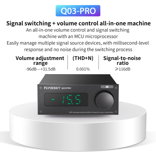 Q03-Pro Hifi CS3310 remote Preamplifier Stereo Volume controller 4 way inputs preamp