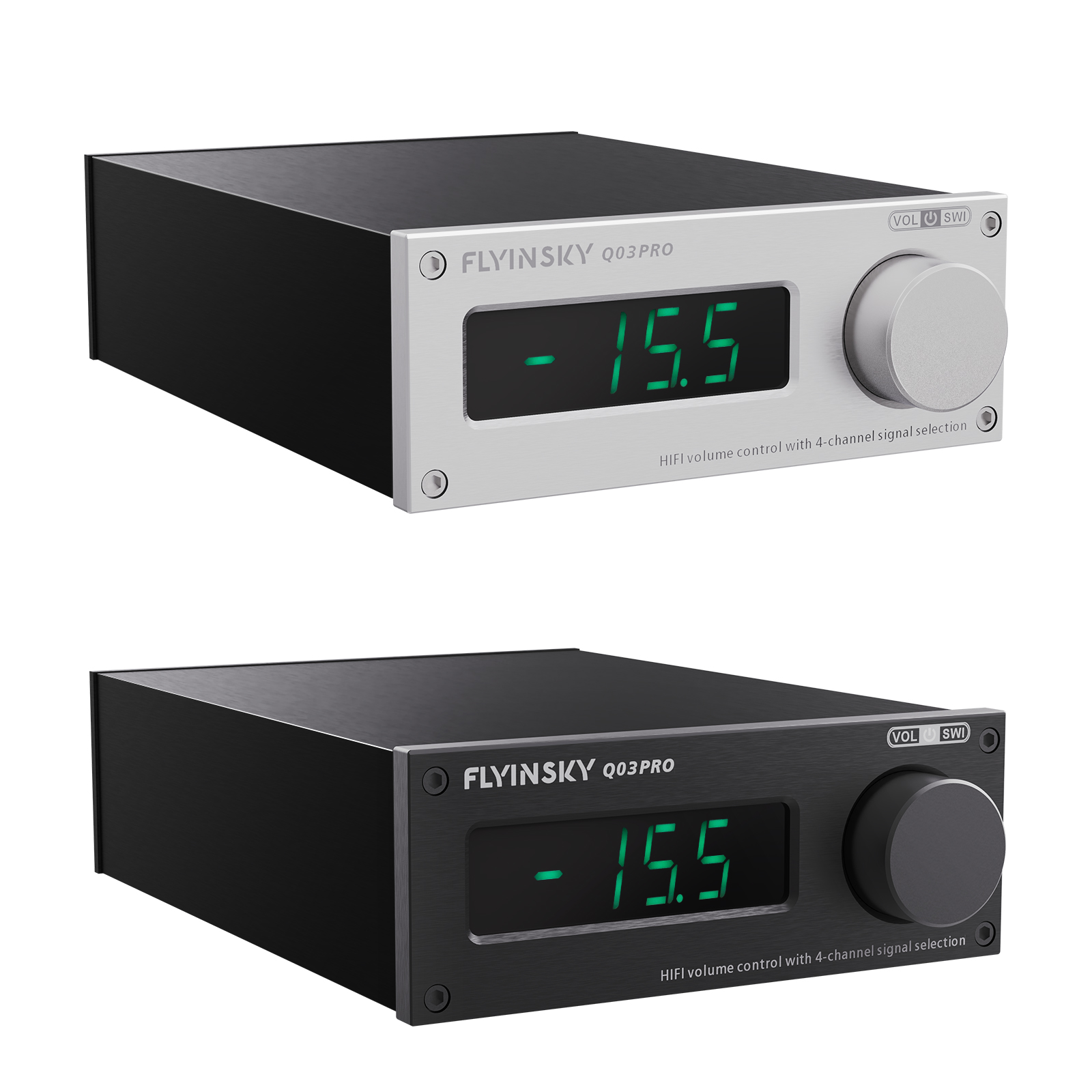Q03-Pro Hifi CS3310 remote Preamplifier Stereo Volume controller 4 way inputs preamp