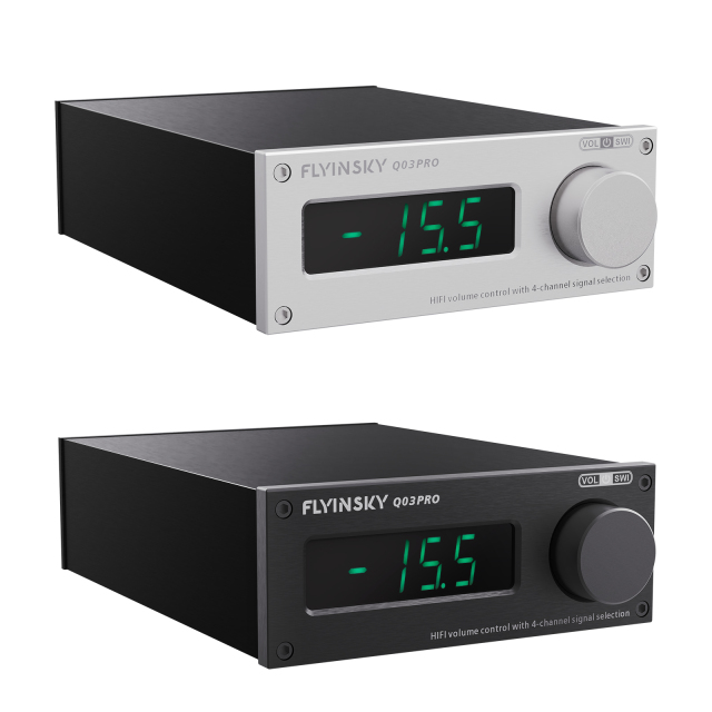 Q03-Pro Hifi CS3310 remote Preamplifier Stereo Volume controller 4 way inputs preamp