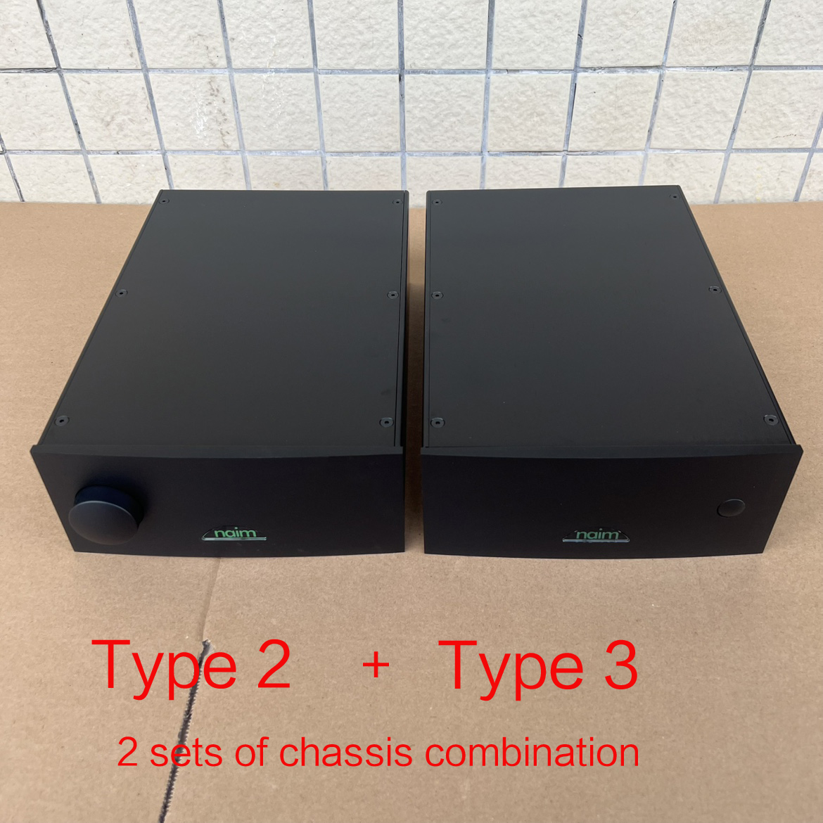 Clone Naim Split Power Amplifier aluminum chassis / preamp box / MM/MC Amplifier Case  210mm*90mm*320mm
