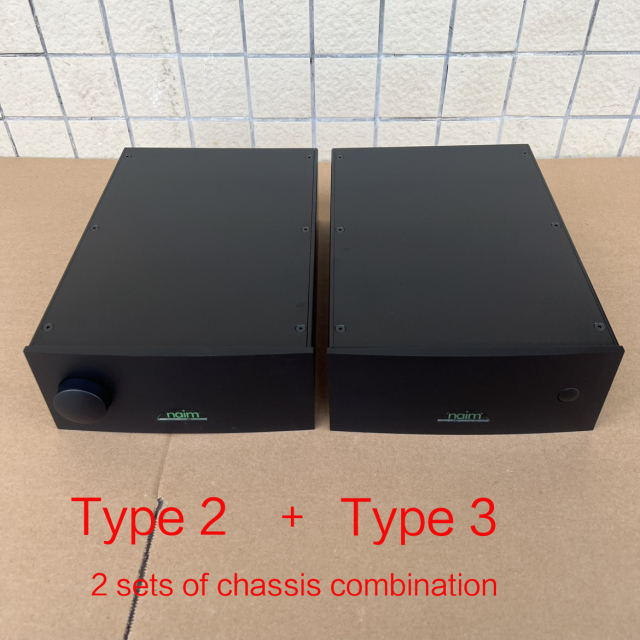 Clone Naim Split Power Amplifier aluminum chassis / preamp box / MM/MC Amplifier Case  210mm*90mm*320mm