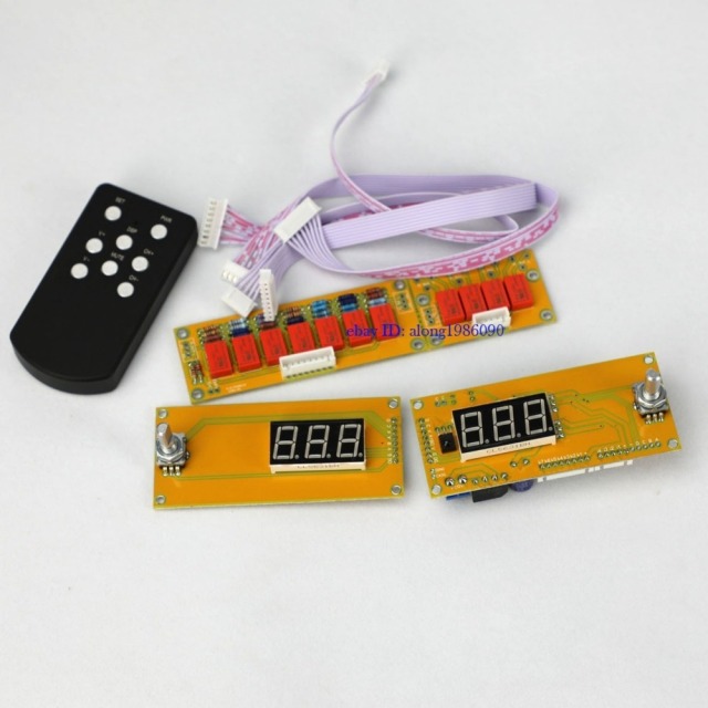 Stereo (2 Channel) 128 Steps Relay Remote Volume Controller Dual Display