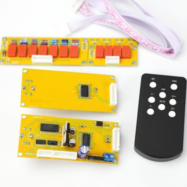 Stereo (2 Channel) 128 Steps Relay Remote Volume Controller Dual Display