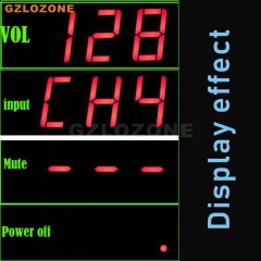 Stereo (2 Channel) 128 Steps Relay Remote Volume Controller Dual Display
