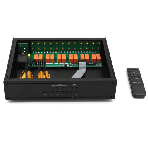 Hiend Version Remote Select Speaker Switcher/Amplifier Switcher 4 IN 2 OUT With Tube Amplifier Protection