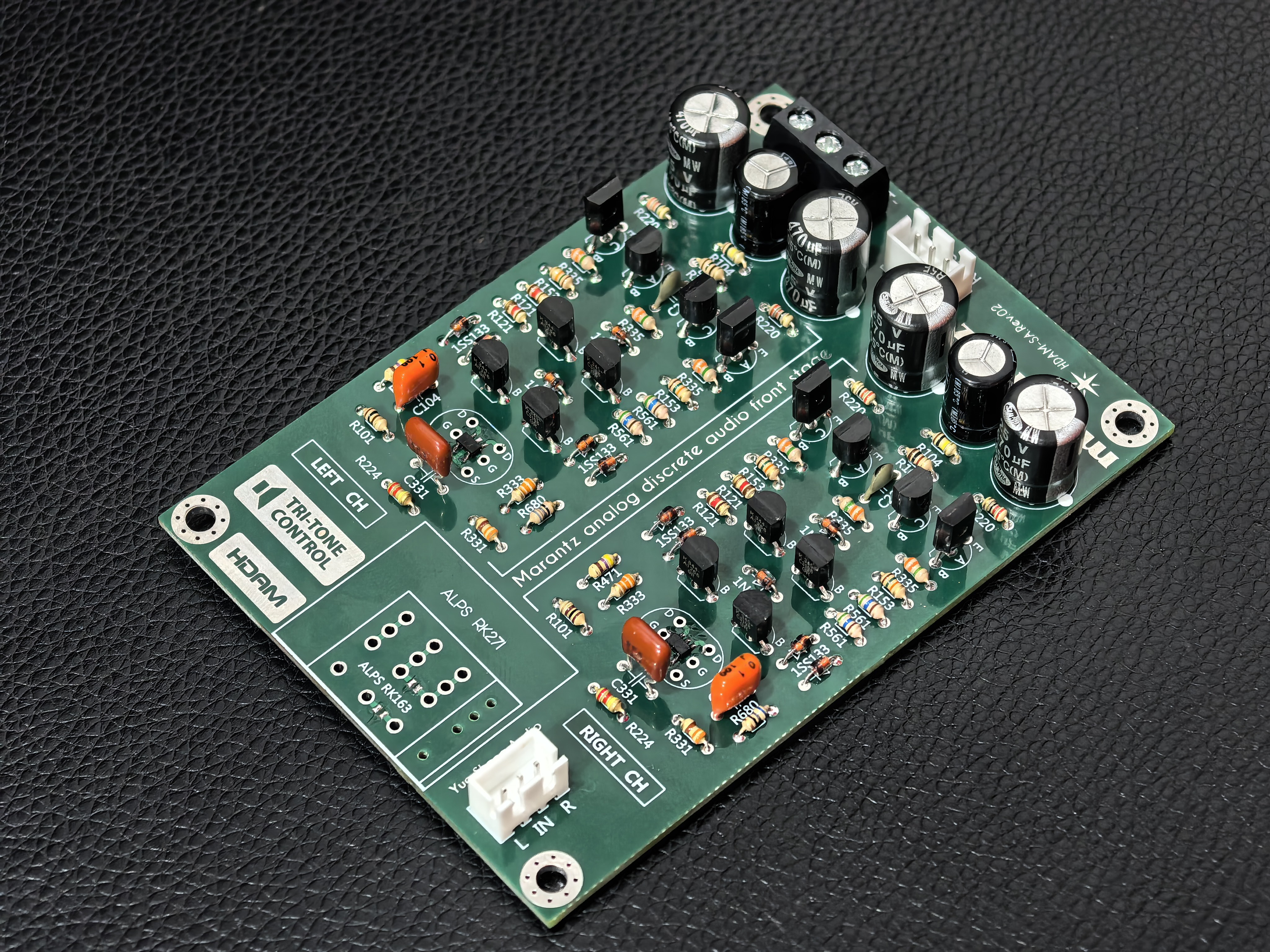 Hifi discrete field-effect transistor preamplifier board. base on the Marantz HDAM preamp circuit