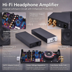 Hi-Fi LEM Audiophile Headphone Amp OPA2134 Class A Headphone amplifier Preamp base on Germany Lehmann amp