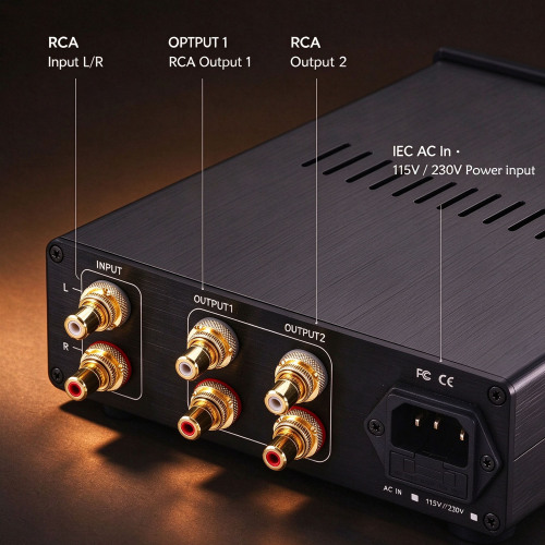 Hifi GE5670 Vacuum Tube Preamplifier Audiophile Preamp base on Matisse Tube preamp circuit