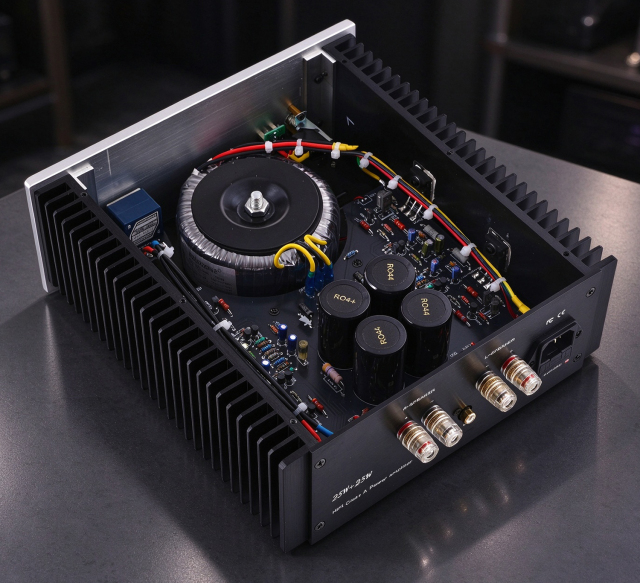 Hifi Classic Circuit Pure Class A Power Amplifier 25W+25W Audio amp base on Musical Fidelity A1