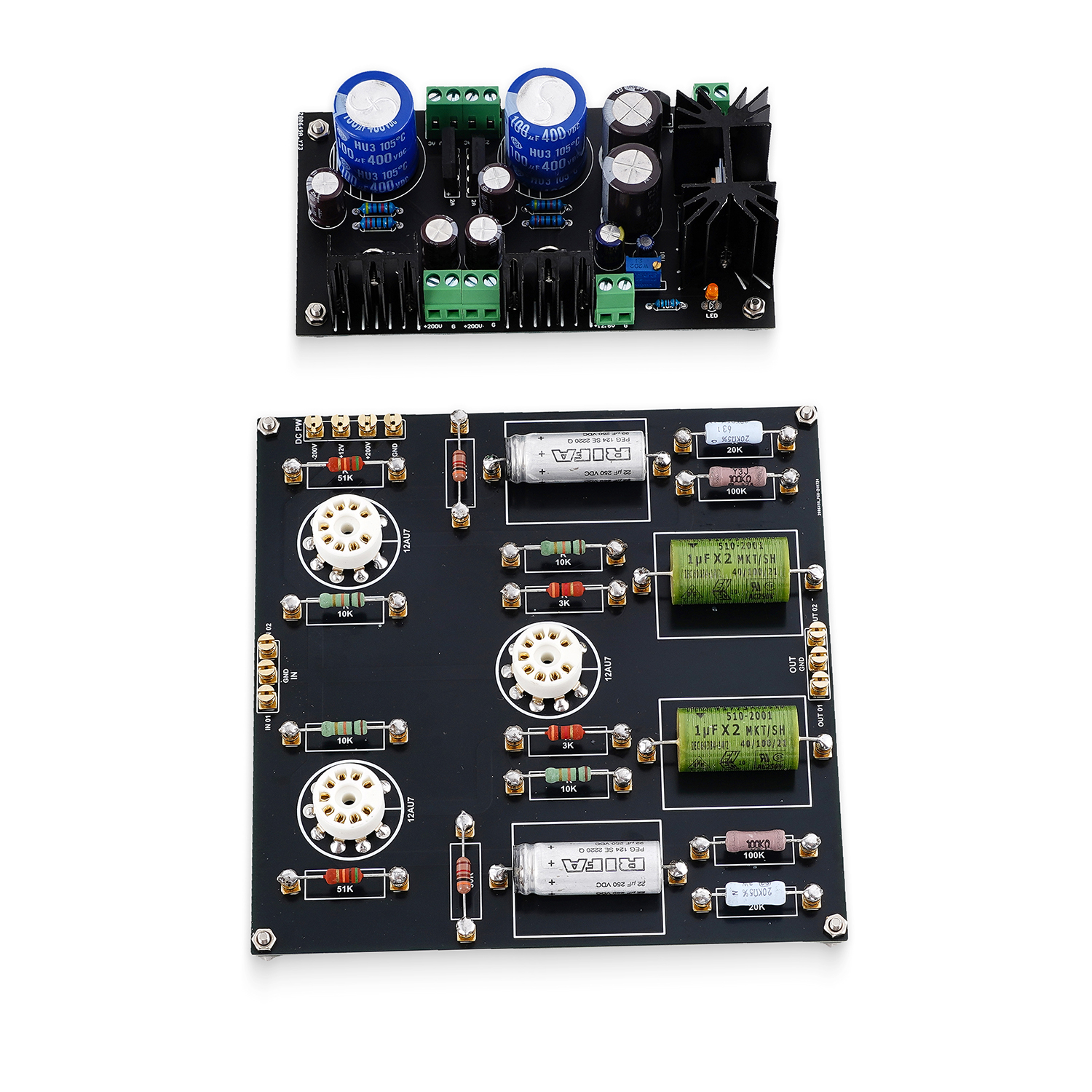 Hi end Ground Grid Preamp GG Tube Preamplifier Board With Power Supply Board Hi end Ground Grid Preamp GG Tube Preamplifier Board With Power Supply Board