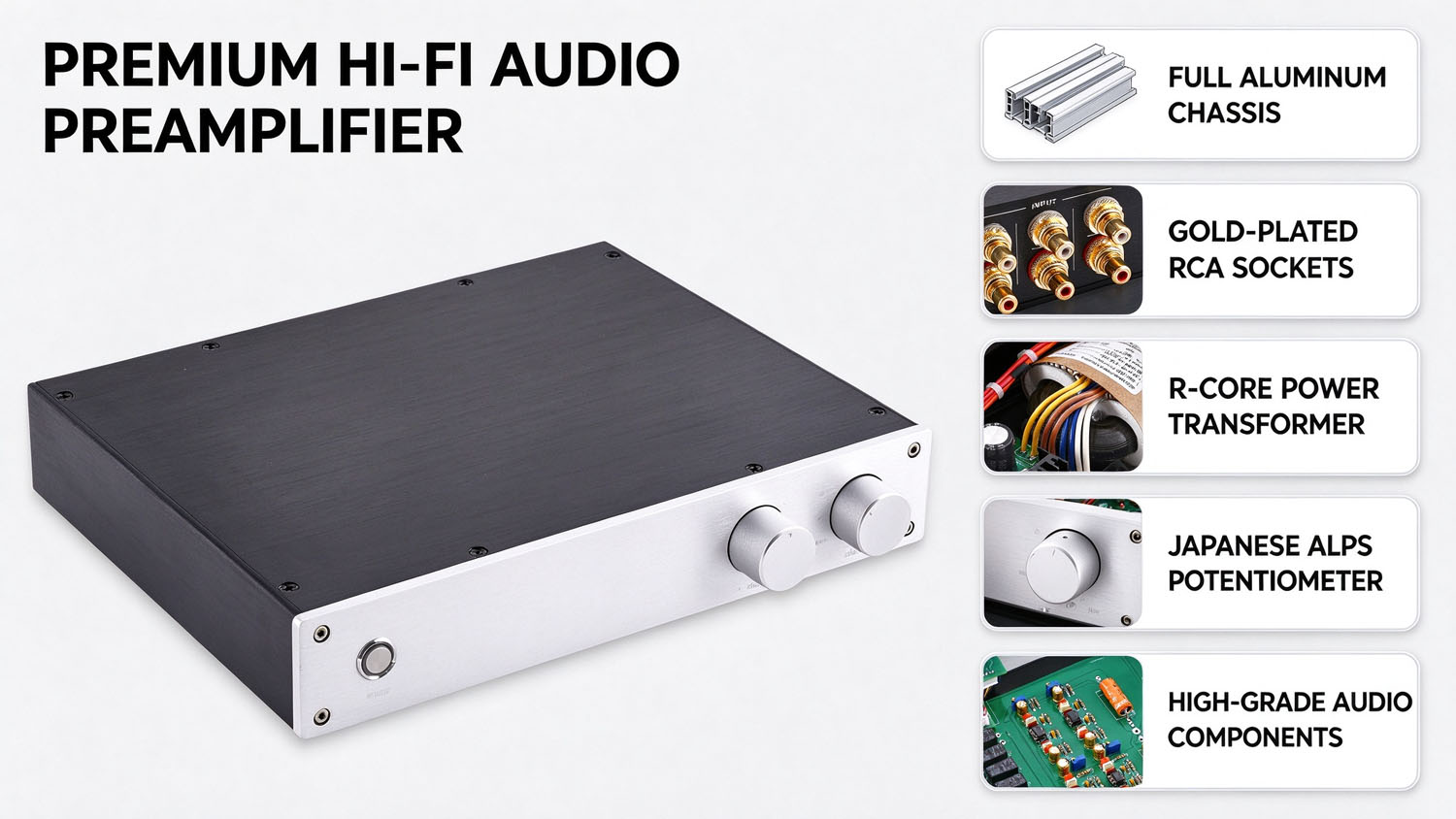 HIFI MBL6010D Stereo Preamplifier Base On classic Germany MBL6010 Preamp Circuit