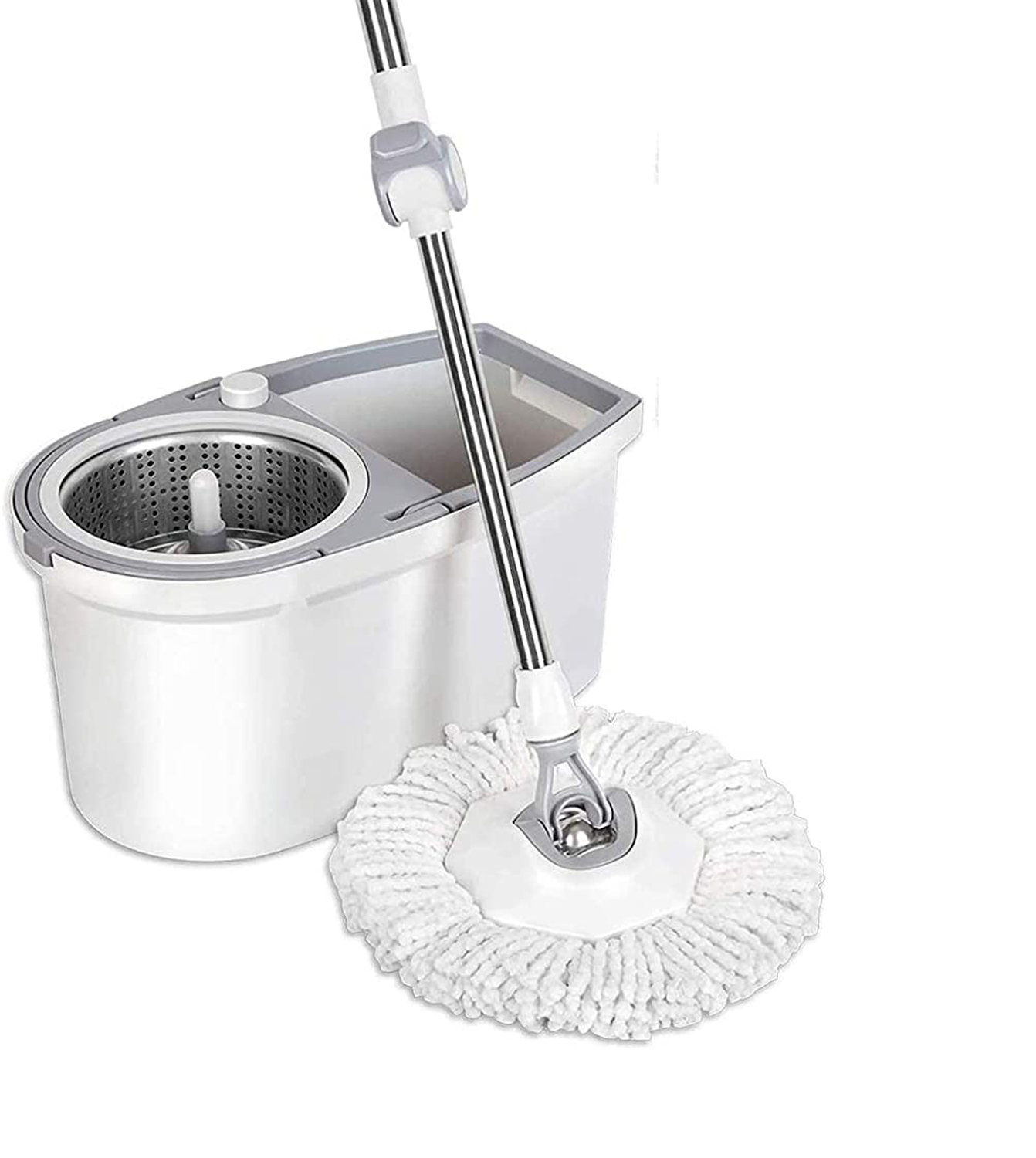 Spin mop bucket set with clean tablet holder easy for use