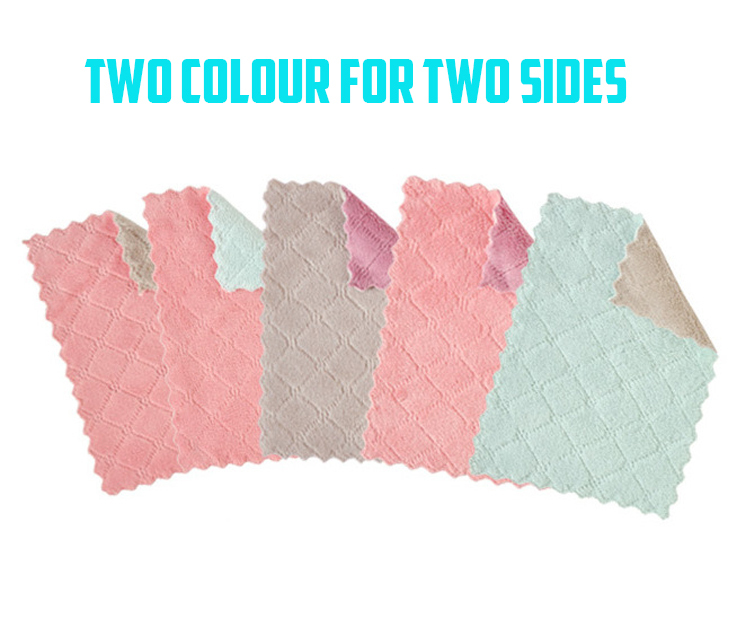 25x25cm microfiber cloth of 12pcs per pack