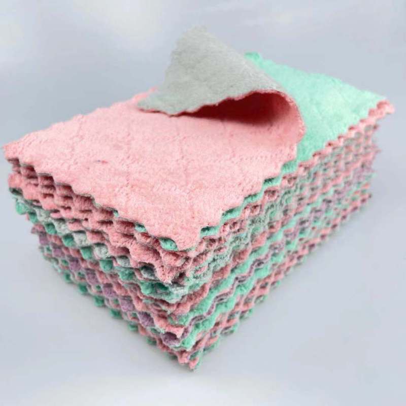 25x25cm microfiber cloth of 12pcs per pack