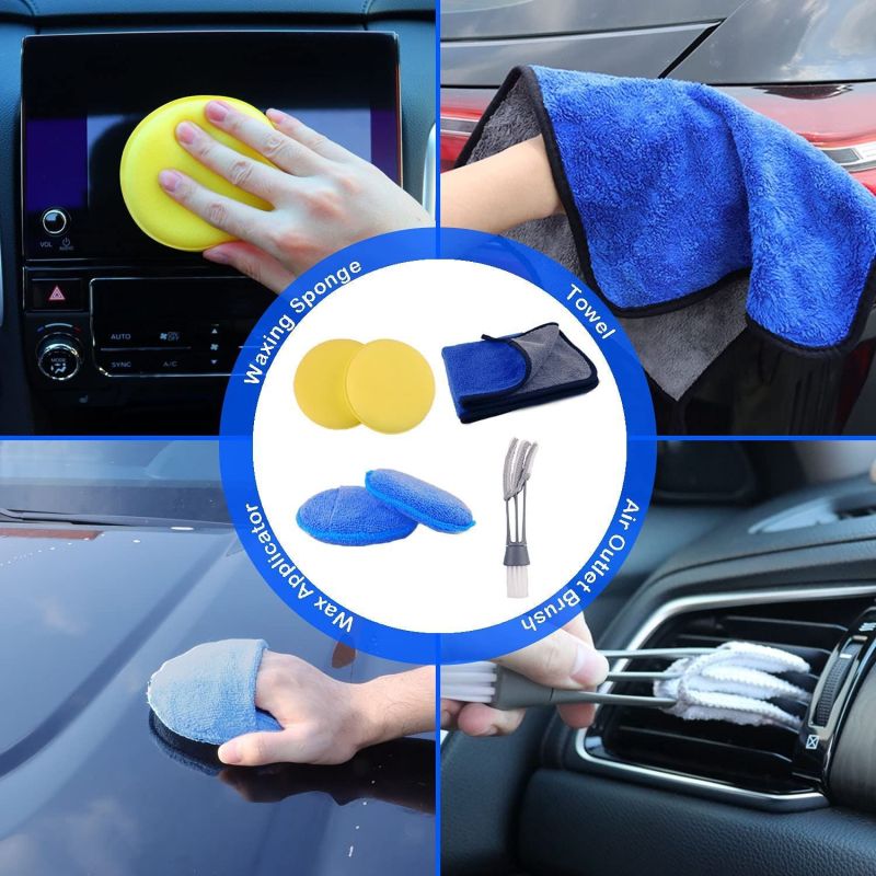 19 pieces of car wash brushes set