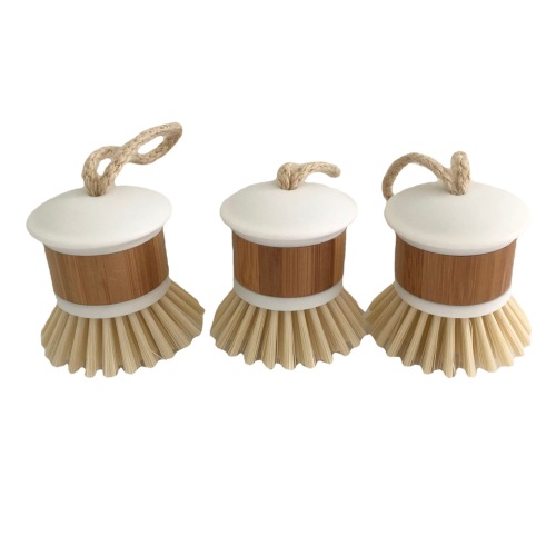 Bamboo Kitchen brush with string