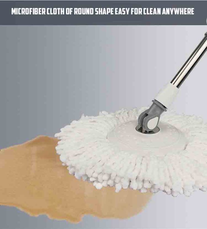 Clean mop system with multi function bucket and spin head