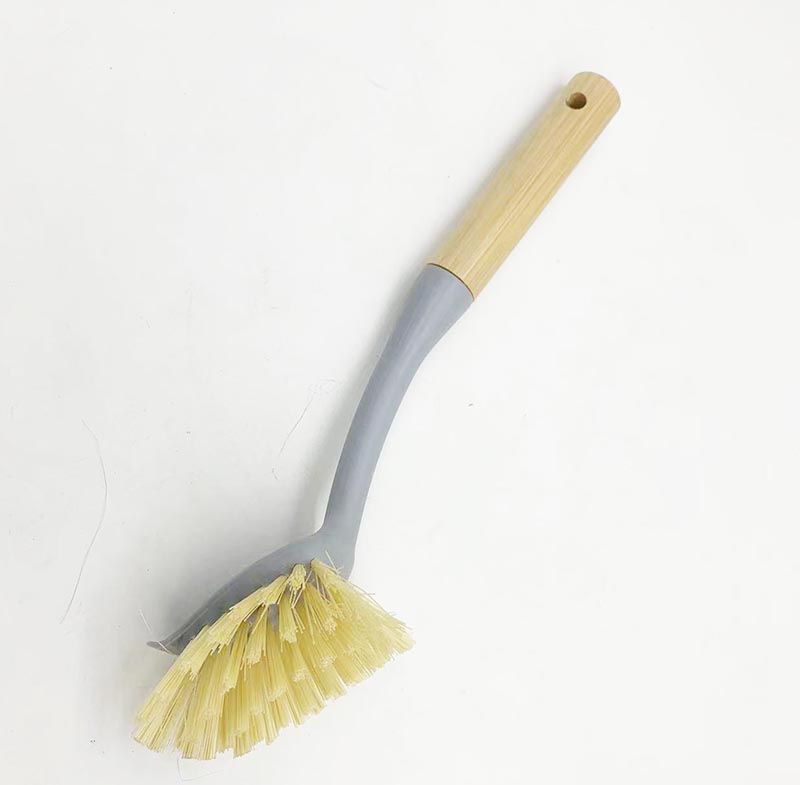 Bamboo handle dish brush