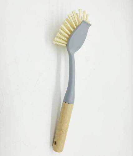 Bamboo handle dish brush