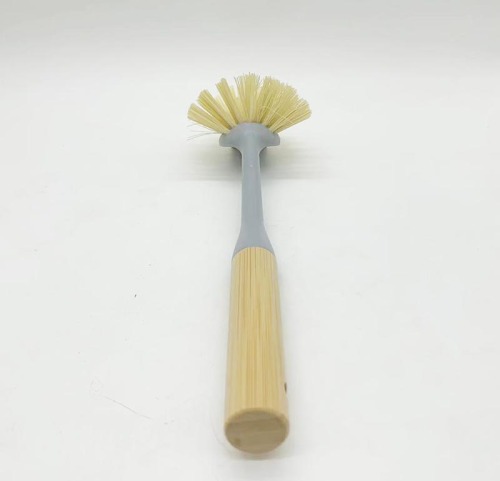 Bamboo handle dish brush