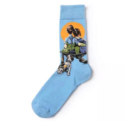 Calcetines de hombres estampados con diseños de dibujos animados