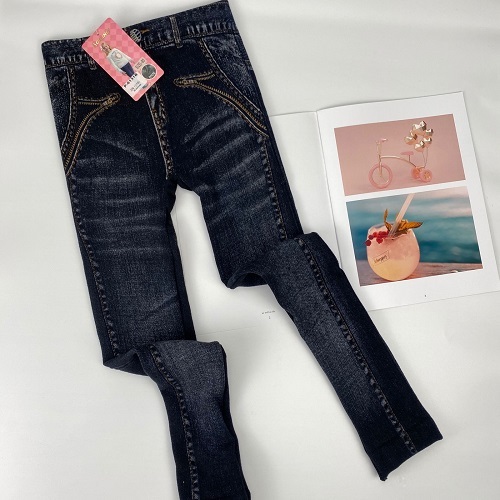 leggins de niñas estilo jeans - con peluches