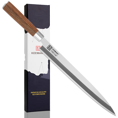 10.5 Inch Sashimi Knife Wooden Handle Kitchen Knife Japanese Sushi Knife with Gift Box