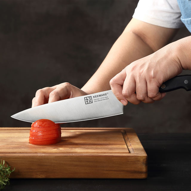 KEEMAKE 3pcs Kitchen Knives Set High Carbon German Steel 1.4116 High Quality Chef's Knife with ABS Handle