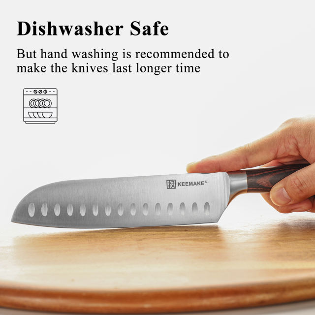 KEEMAKE 3PCS Premium Kitchen Knife Sets German Stainless Steel Professional Kitchen Knife with Pakka Wood Handle