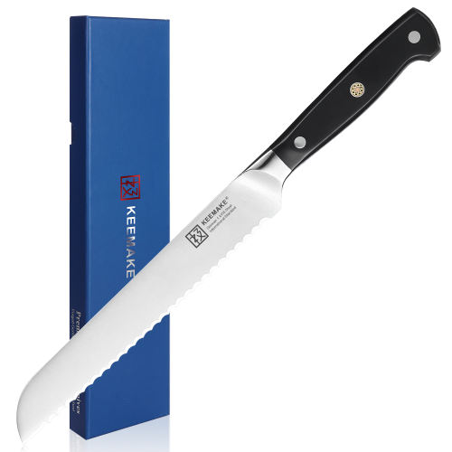 KEEMAKE Bread Knife 8 inch, Serrated Bread Knife for Homemade Bread