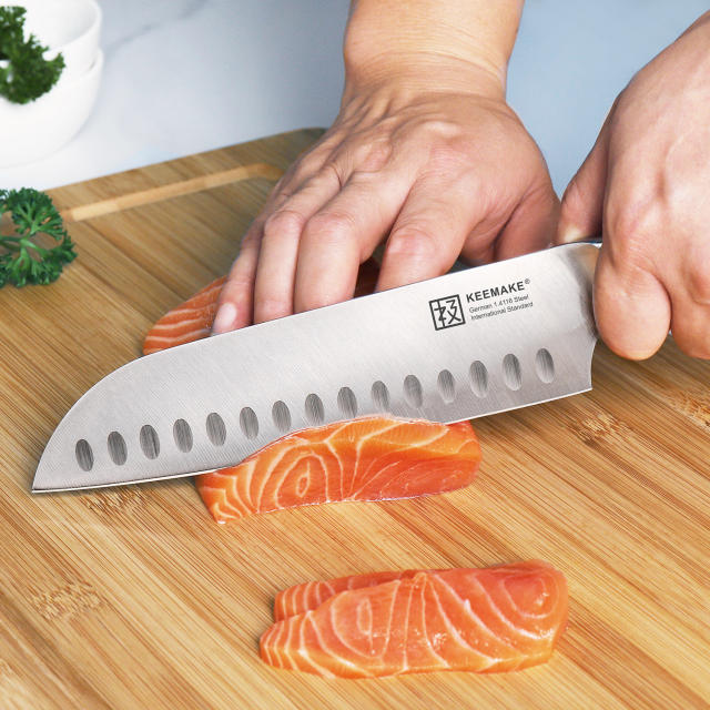 KEEMAKE Santoku Knife 7 inch, Japanese Chef Knife