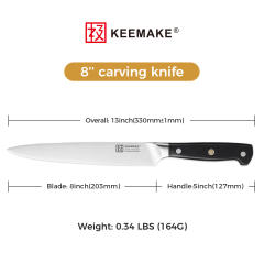 KEEMAKE Meat  Slicing Knife 8 inch Carving Knife
