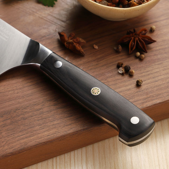 KEEMAKE-Meat Cleaver Knife Heavy Duty with Pakkawood Handle for Bone Cutting Chinese Vegetable Knife