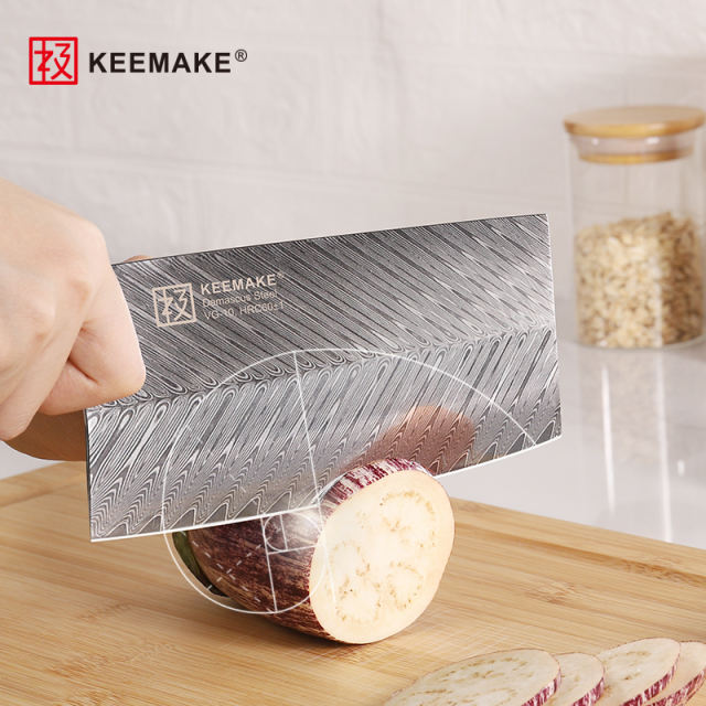 KEEMAKE Top-End 67layers 7pcs Damascus Kitchen Knife Set with Knife holder & Scissors