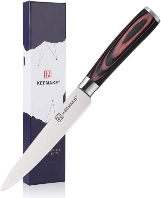 KEEMAKE Utility Knife 6 inch, Paring Knife with German High Carbon Stainless Steel 1.4116 Small Knife