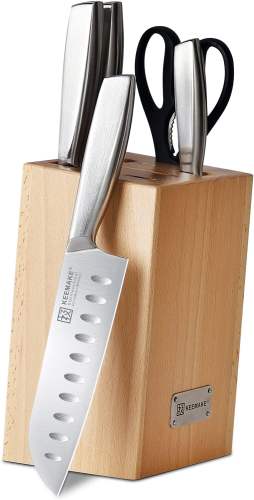 KEEMAKE 6pcs kitchen knife set high carbon stainless steel 1.4116 for meat & vegetable cutting