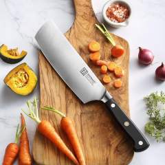 KEEMAKE-7 Inch Nakiri Knife German Stainless Steel Professional Kitchen Chef Knife with ABS Handle