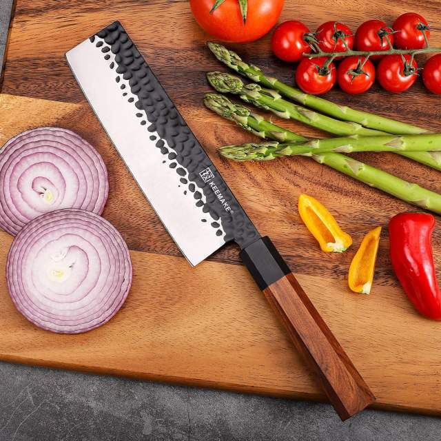 KEEMAKE Knife Set of 4pcs, Kitchen Knife Set with Japanese 440C Stainless Steel Blade Chef Knife Set with Octagon Rosewood Handle