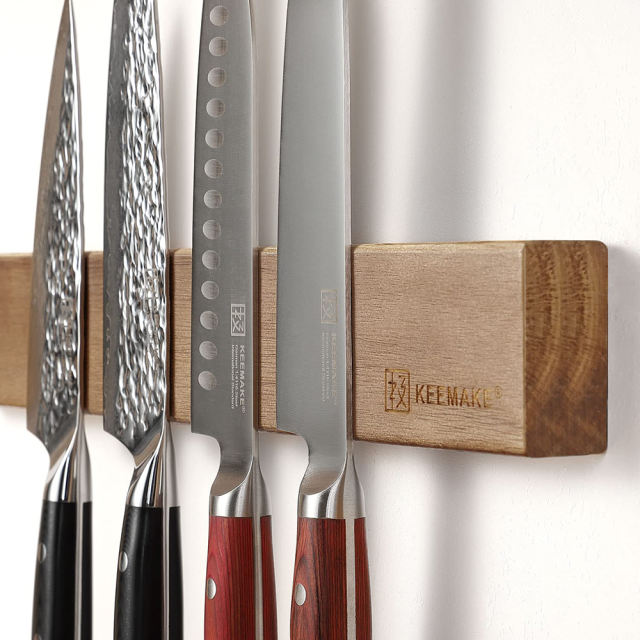 KEEMAKE 16 Inch High Quality Multi-function Knife Magnetic Strip No Drilling Knife Magnet Part Magnetic Knife Holder for Wall