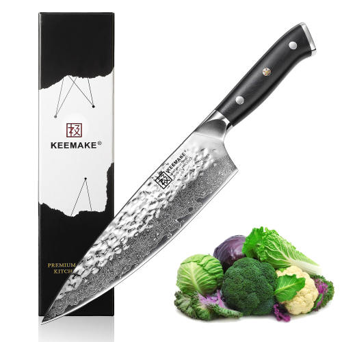 KEEMAKE Damascus 8 Inch Japanese Chef's Knife