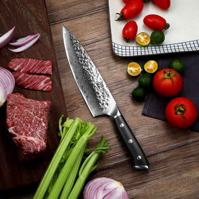KEEMAKE Damascus 8 Inch Japanese Chef's Knife